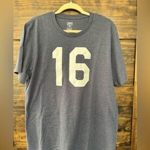 Ebbets Field Flannels Blue Men's Shirt with #16 Whitey Ford